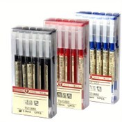 Resim 12 Japon İnce Jel Kalemler, 0.35mm Jel Mürekkep Rulo Toplu Kalem, Plastik Malzeme, Okul ve Ofis Kullanımı İçin Uygun, Pürüzsüz Yazım - Siyah, Mavi, Kırmızı Mürekkep Kırtasiye Malzemesi 