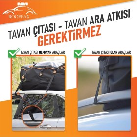 Resim Roofpax Yeni Nesil Port Bagaj, Araç Üstü Tavan Çantası 