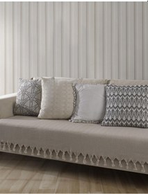 Resim Ella Koltuk Örtüsü 100x200 Cm - Bej 