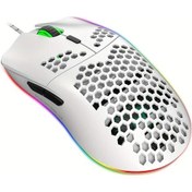Resim Techbloom Hxsj Usb Kablolu Rgb Aydınlatmalı 6 Tuşlu White Optik Oyun Faresi Oyun Ofis Ve Ev Kullanımı İçin - 