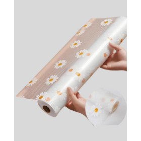 Resim 10 Metre Papatya Desenli Kolay Temizlenebilir Çekmece Matı 