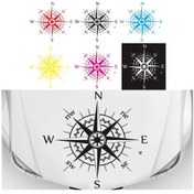 Resim Sones D-863 Pusula Desenli Araba Modifiyeli Dekoratif Etiket Sarı 