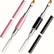 Resim 2'li Set UV Jel Çift Başlı Tırnak Fırçaları - Detay Tasarım, Oyma ve Taş Süsleme için Hassas Tırnak Kalemleri - Tırnak Sanatı Yaratımı için Şık Tasarımlar - Koku Yok 