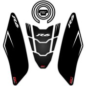 Resim GP Kompozit Yamaha R6 2017-2023 Uyumlu Tank Pad Seti Siyah 