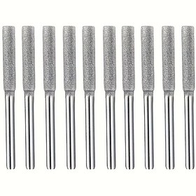 Resim 10 adet Elmas Zincir Testeresi, 4mm Boyutları Zincir Testeresi Kesici Aracı, Zincir Testeresi Taş Takı Ahşap için Uygun 