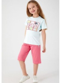 Resim U.S. Polo Assn. Kız Çocuk Kapri Takım Mavi 