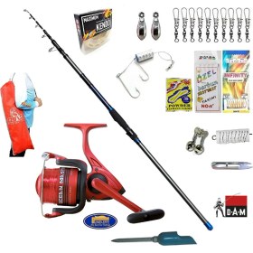 Resim Dam Xt1 Tele 360cm 3.00lbs Lineaeffe Ocean Master 50 Profesyonel Kıyı Olta Takımı Seti 