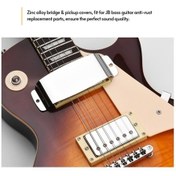 Resim Pazly Çinko Alaşım Jazz Bass Köprü Kapağı Gümüş - Kullanıcı Dostu Pikap Kapağı Ve Vida Seti 