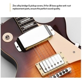 Resim Pazly Çinko Alaşım Jazz Bass Köprü Kapağı Gümüş - Kullanıcı Dostu Pikap Kapağı Ve Vida Seti 