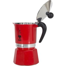 Resim PremiumPort Kırmızı 3 Cup Moka Pot, Şık ve Kullanışlı Kahve Demleme Aracı 