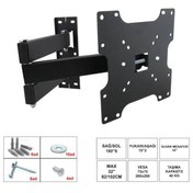 Resim Lcd Askı Aparatı Hareketli Üç Kollu 82 102Cm 32'' 42" Ufix 