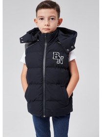 Resim Benitto Kids Kapüşonlu Erkek Çocuk Şişme Yelek 51310 Lacivert 