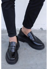Resim Shoetyle - Hakiki Açma Deri Günlük Erkek Ayakkabı - 250-132470-1551 Siyah 