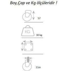 Resim ÖZBEK Ofis Koltuğu Tekerleği Koltuk Tekeri 5 Adet Sandalye Tekerleği Dönerli Tekerlek 