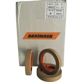 Resim Akrimask Maskeleme Bandı 18MMX35MT Kahverengi 1 Koli - 96 Adet 
