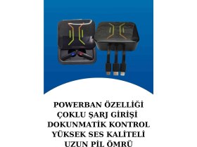 Resim Krm Dijital Göstergeli Bluetooth Kulaklık ve Bildirim Görebilen Akıllı Saat Alarm ve Titreşim 