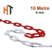 Resim Hayat Trafik Plastik Zincir Kırmızı-Beyaz (Kalın 8mm) 10 metre 