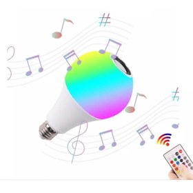 Resim tawitec Bluetooth Hoparlör Led Lamba Rgb Led Ampul Hoparlör Uzaktan Kumandalı 