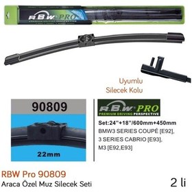 Resim Rbw 90809 Bmw 3 Serisi Cabrio (E93) 2006-2009 Ön Silecek Takımı 