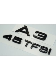 Resim Audi A3 45 TFSi Parlak Siyah ABS 3M 3D Bagaj Yazı Logo Ür 
