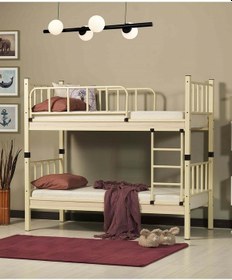 Resim Argimo Yurt Metal Ranza Ve Karyola 90 x 200 Krem 