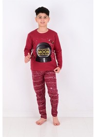 Resim Vitmo Erkek Çocuk Pijama Takımı Moon Uzun Kollu Pamuklu 1008 