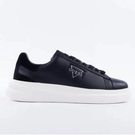 Resim Guess Elban Erkek Siyah Deri Sneaker Fmfbanlel12-black Siyah 