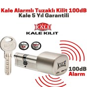 Resim Kale Kilit 164 Asyn (100db Ses) Alarmlı Tuzaklı Sistem Silindir Barel Pilli 71mm (26+10+35) 