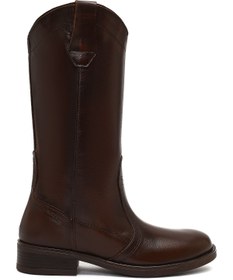 Resim Derimod Kadın Kahverengi Deri Kovboy Çizme 25WFD188718 