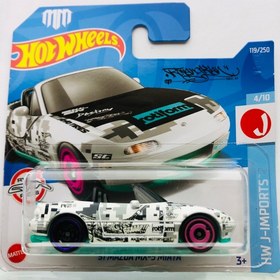 Resim Hot Wheels 91 Mazda Mx-5 Miata Cabrio 1:64 Ölçek Hotwheels Marka 4/10 