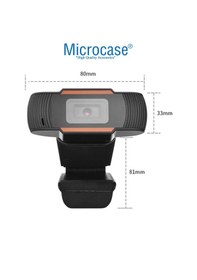 Resim Microcase 720p 360 Dönerli Mandal Kıskaçlı Hd Webcam Kamera Zr806 - Al5152 