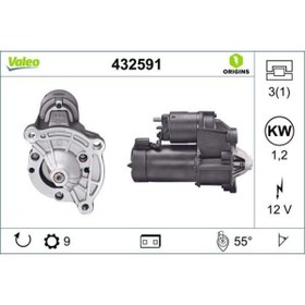 Resim Valeo 12V MARŞ MOTORU 9 DİŞ 1.2 KW CITROEN-PEUGEOT 