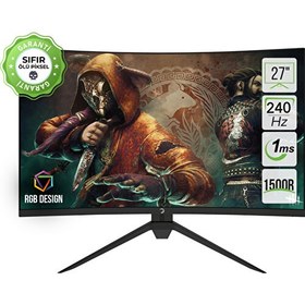 Resim Gamepower Intense X40 27" 240 Hz 1 ms HDMI Display FreeSync Full HD Curved Gaming Monitör Gamepower