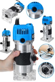 Resim STEİNER Alman 3000 Watt 6 Kademe Devir Ayarlı Formika Traşlama Freze Makinesi 6 Mm Pens 