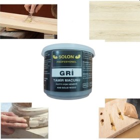 Resim Çok Amaçlı Ahşap Parke Masa Sehpa Çizik Çok Amaçlı Tamir Dolgu Macunu Gri 240 Gr 