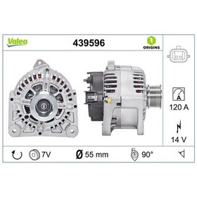 Resim VALEO 439596 Alternator 12 V 110A Renault Clio III / IV 1.2 16V 07- / Modus 1.2 8200623231 A3TG2681 (WK516111) 