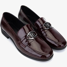 Resim Valmenti Kadın Hakiki Deri Bordo Rugan Loafer Ayakkabı 1065 2007 Bn Ayk Sk25-26 Bordo Rgn Bordo Rugan 