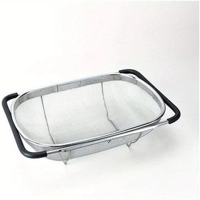 Resim Dashanshop Teleskopik Sebze Meyve Filesi Ve Paslanmaz Çelik Lavabo Süzek Rv Mutfak Aksesuarı 