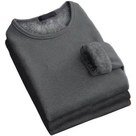 Resim Novahub Koyu Gri Termal İç Giyim Şık Dar Kesim Kalın Günlük Giyim Antrasit - Xl Antrasit 