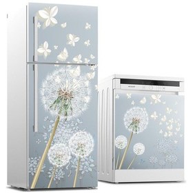Resim Buzdolabı Ve Bulaşık Makinası Beyaz Eşya Sticker Kaplama Beyaz Ke 