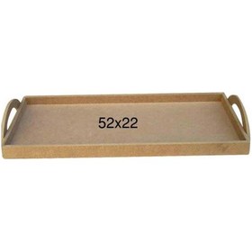 Resim Ahşap Dikdörtgen Uzun Tepsi 52X22Cm T725 