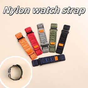 Resim 1 Adet Naylon Dokuma Saat Kayışı - Spor Retro Yumuşak Rahat Genişleyebilir Toka, 20mm 22mm Uniseks Günlük Kullanım, Çok Renkli Seçenekler (Kırmızı/Turuncu/Gri/Yeşil/Siyah/Koyu Mavi) - Mezuniyet Babalar Günü İçin Mükemmel Hediye, Saatler için Kayışlar, Güvenli Açma Kiliti, Festival Hediyeleri, Nefes Alabilen Kumaş, Değiştirilebilir Bant, Baba İçin Hediye 