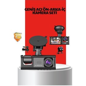 Resim Flzdgnkr 170 Geniş Açı Ön-arka-iç Kamera Seti Tam Kapsamlı Araç Güvenliği 