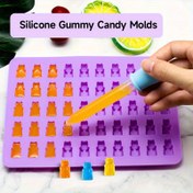 Resim 1 adet Dinozor Jöle Kalıpları, Jöle Ayı Kalıbı, Mini Silikon Şeker Kalıbı, Çikolata Jöle Kalıpları, Büret, DIY için Harika Yapışmaz Silikon Kalıp (Dinozor / Ayı) 