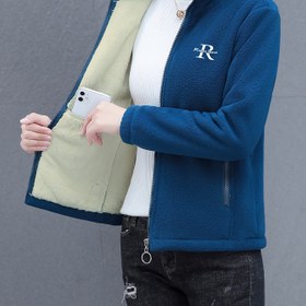 Resim Kadınlar İçin 2024 Yeni Sonbahar ve Kış Sıcak Tutan Polar Ceket 