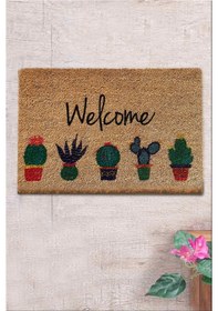 Resim Co Co Potong 40x60 cm Doğal Ko ko Kıl paspas,Hindistan Naturel Kapı Önü Paspası 