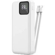 Resim Wiwu Jc-22 Dijital LED Ekran Şarj Göstergeli Type-C ve Lightning Kablolu Powerbank 22.5W 20000MAH 