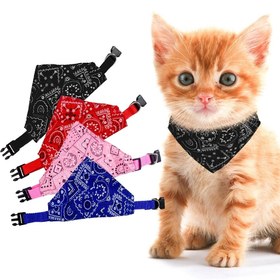 Resim Şık Baskılı Evcil Hayvan Bandana Yaka - Yumuşak Polyester, Küçükten Ultra-Küçük Köpekler & Kediler için Çıtçıtlı Kapatma 