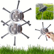 Resim 15.24 cm Çelik Tel Çim Trimmer Başlığı, 2025 Yeni Evrensel Tel Trimmer Başlığı Yedek Parça, Çoğu Çim Biçme Makinesi İçin Kırılmaz Dizel Trimmer Yedek Başlık, Bore 0.51 cm 