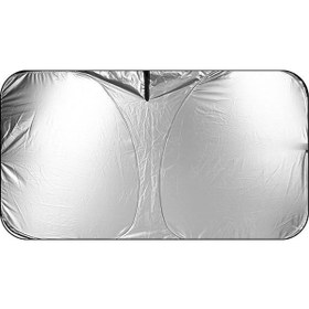 Resim Dianziye Araç Güneş Engelleyici Perde - Evrensel Uyumlu, Güneşten Koruma - Titan Gümüş Küçük Boy 140x70 Cm 